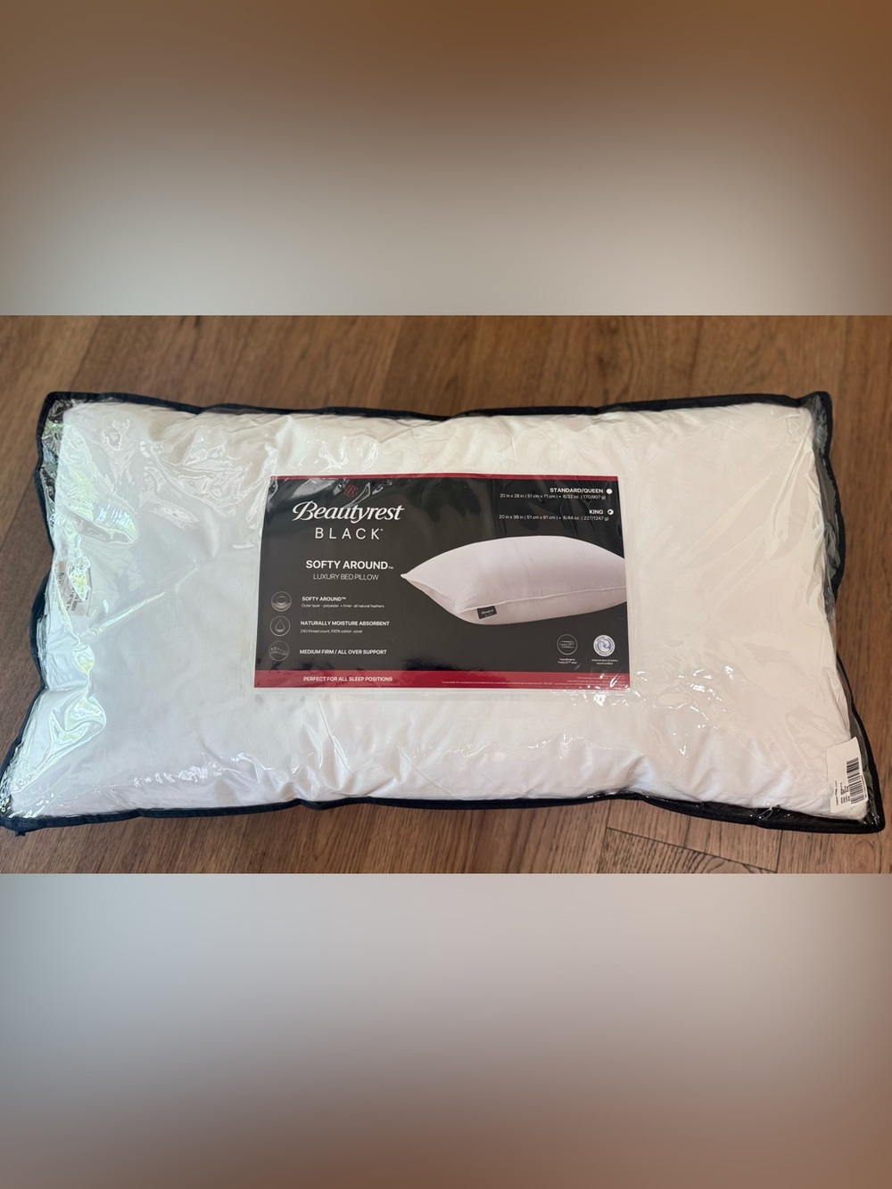 🎉LAST CHANCE🎉BEAUTYREST BLACK Luxurious Down And Feather Blend Pillow - Picture 5 of 10